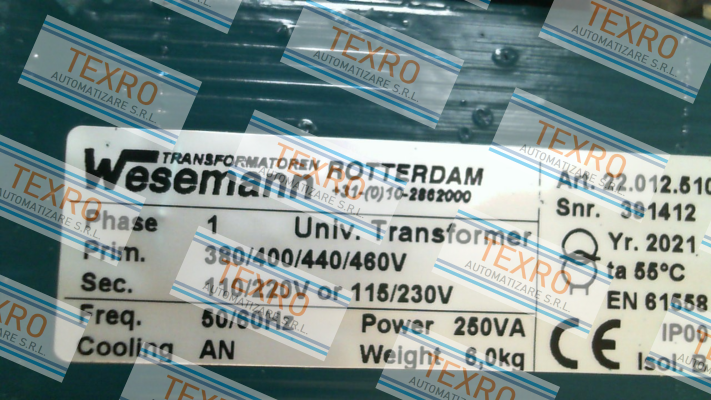 Wesemann-1f. Trafo 380-400-440-460V/110-220-115-230V 250VA univ. Lloyds 55gr price