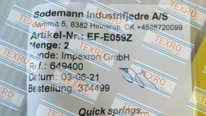Sodemann-EF-E059Z price