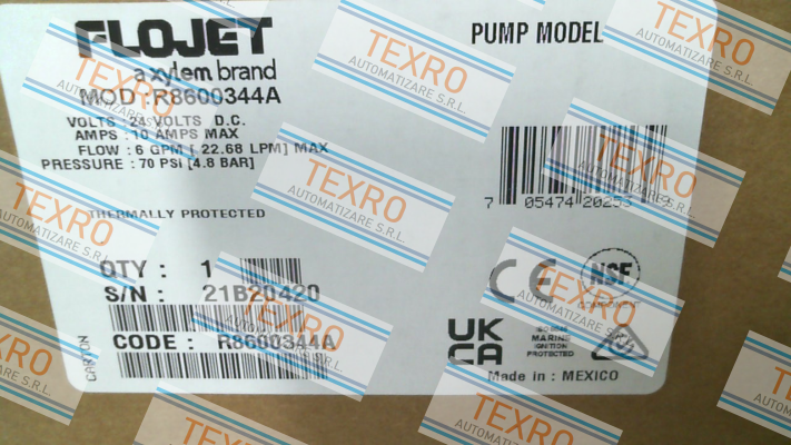 Flojet Pump-R8600344A price