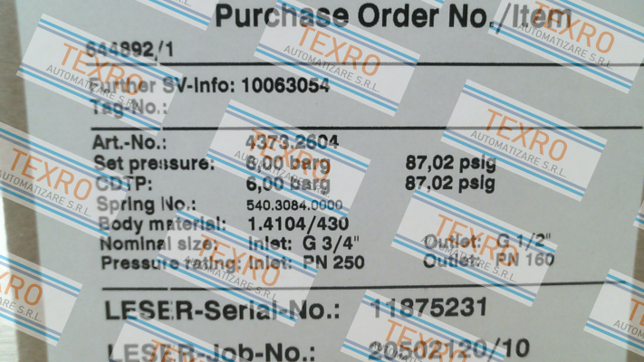 Leser-10063054 (4373.2604) price