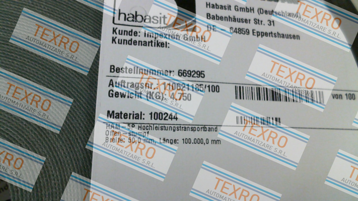 Habasit-HAM -5P 3002324 841/B (1x100m) price