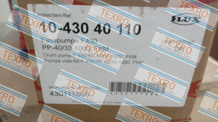 Flux (Sondermann)-P/N: 10-458 40 610, Type: F430 PP-40/33-1000, FKM price