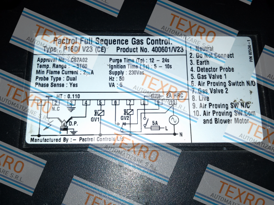 Pactrol-400601/V23 P16 DI Dual price