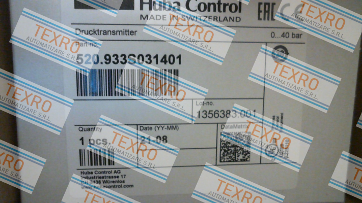 Huba Control-520.933S031401 price