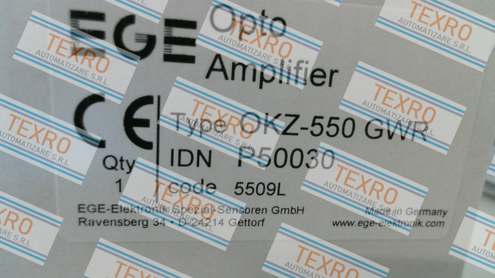 Ege-p/n: P50030, Type: OKZ 550 GWR price