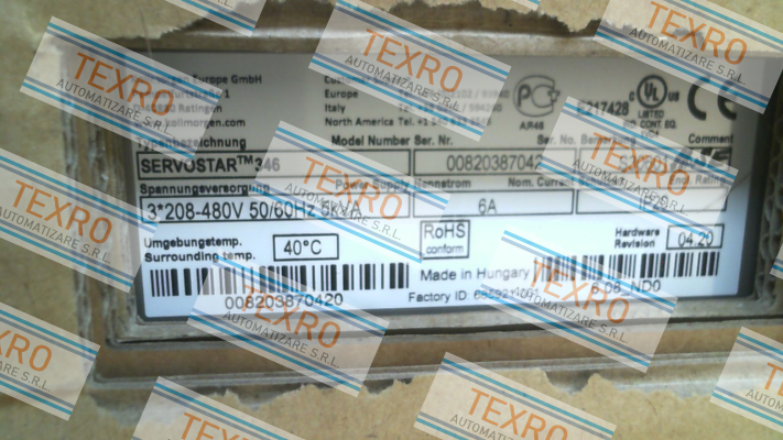 Danaher Motion-SERVOSTAR-346-NA price