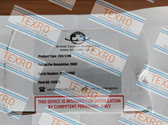 British Encoder-260/2-B08-SF-2000-NC-HV-R-G1-HT-IP50 price
