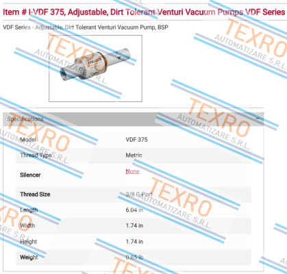 VACCON-I-VDF 375 price