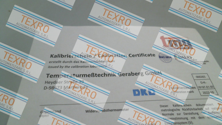 TMG GERABERG-8000282 DAkkS - Calibration Certificate price