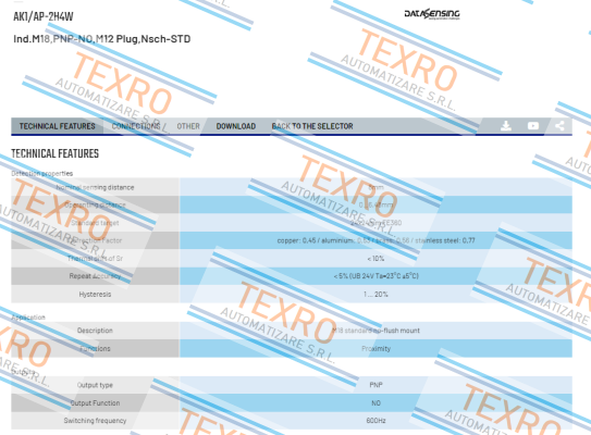Micro Detectors / Diell (now Datasensing)-AK1/AP-2H4W price