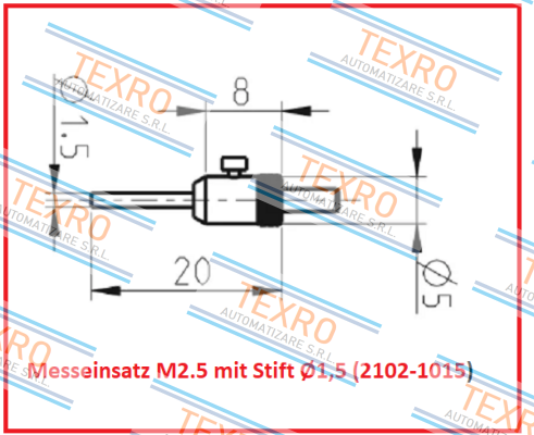Sylvac-Messeinsatz M2.5 mit Stift Ø1,5 (2102-1015) price