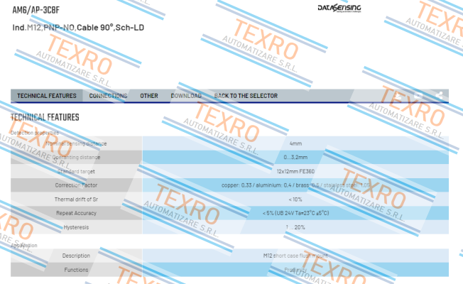 Micro Detectors / Diell (now Datasensing)-AM6/AP-3C8F price