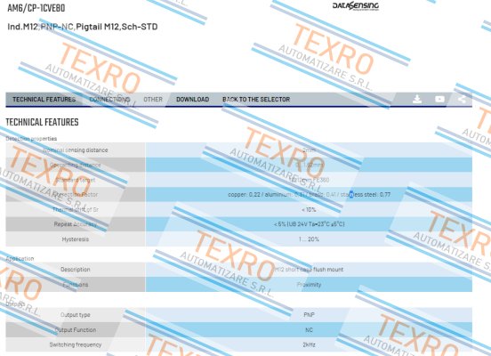 Micro Detectors / Diell (now Datasensing)-AM6/CP-1CVE80 price