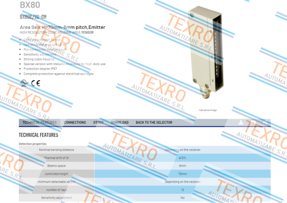 Micro Detectors / Diell (now Datasensing)-BX80E/20-0H price