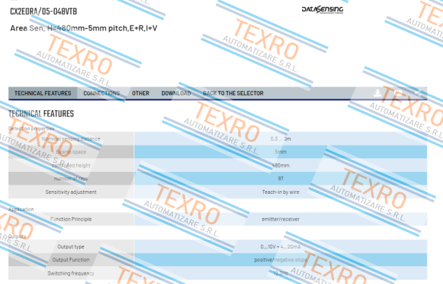 Micro Detectors / Diell (now Datasensing)-CX2E0RA/05-048VTB price
