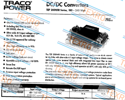 Traco Power-TEMP200-7213 WİRCMF  price