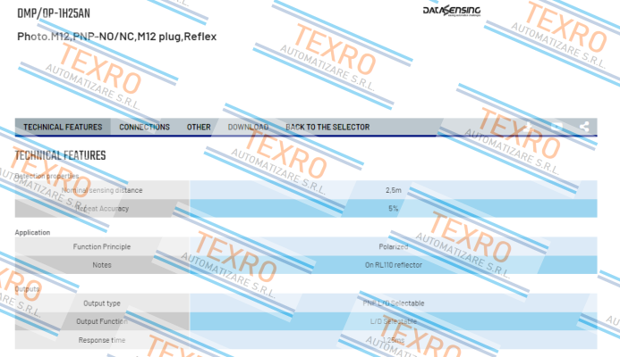 Micro Detectors / Diell (now Datasensing)-DMP/0P-1H25AN price