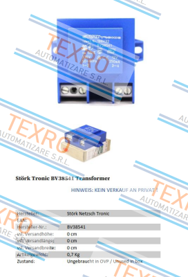 Stork tronic-BV38541 price