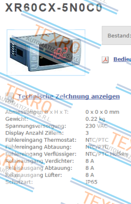 Dixell-XR60CX-5N0C0 NTC price