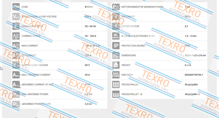 Telwin-P/N: 816080 Type: Infinity 170 + ACX price