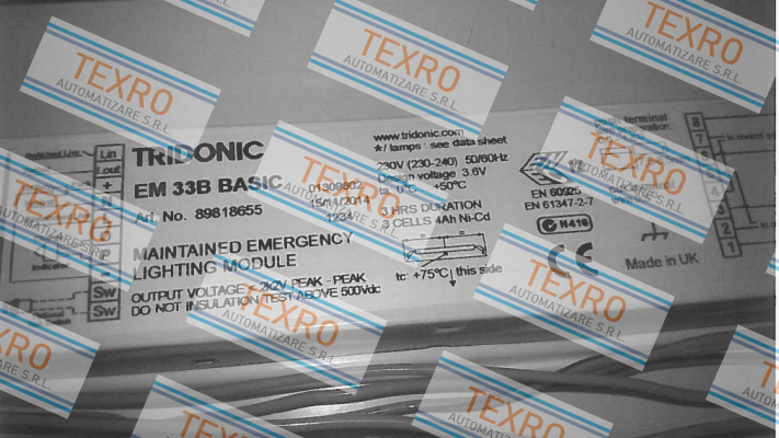 Tridonic-89818655 type EM 33B Basic price