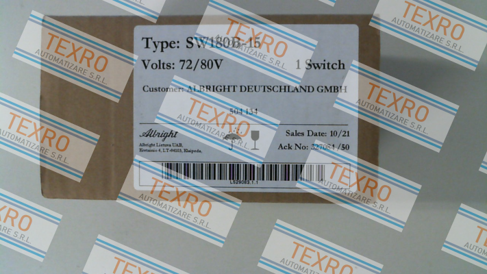 Albright-SW 180 B-15 72-80V INT price