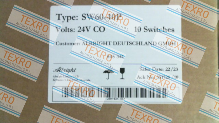 Albright-505341 SW 60-40 P 24V CO price