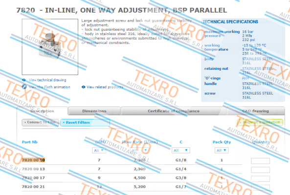 Legris (Parker)-7820 00 10 price