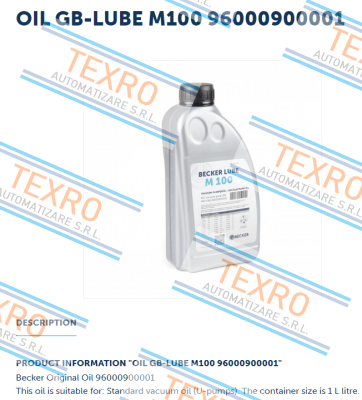 Becker-BECKER LUBE M 100 price