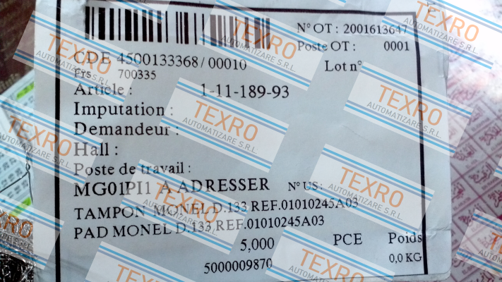 MATTEI-CDE 4500133368/00010 ARTICLE:1-11-189-93 FOR  M 400 L  price