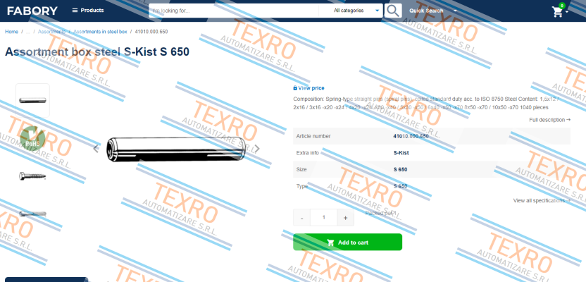 Fabory-41010000650 price